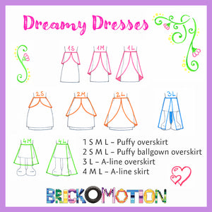 Dreamy Dresses Pattern Sketches 1