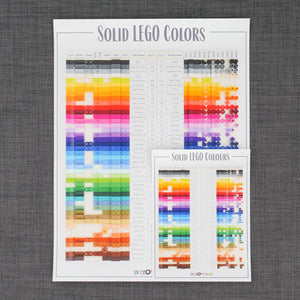 Solid LEGO Colours Poster - UK Spelling