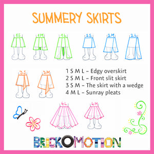 Summery Skirts Pattern Sketches 1