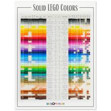 Load image into Gallery viewer, Solid LEGO Colors Poster - US Spelling
