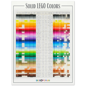 Solid LEGO Colors Poster - US Spelling