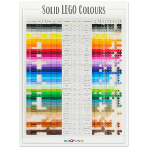 Solid LEGO Colours Poster - UK Spelling